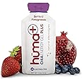 Huma Plus (Double Electrolytes) - Chia Energy Gel, Berries & Pomegranate, 24 Gels - Stomach Friendly, Real Food Energy Gels