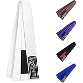 Twister Jiu Jitsu BJJ Belt 1.5” Wide for Men Women Adults | Premium Cotton with Woven Patch | 8 Row Stitching |