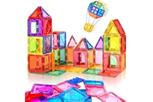 Landtaix Magnetic Tiles,Magnetic Building Blocks Starter Set Toys for Boys Girls Age 2-4 4-6 5-7 8-10 8-13 STEM Educational Learning Toys for 2 3 4 5 Year Old Toddler Kid Birthday Ideas
