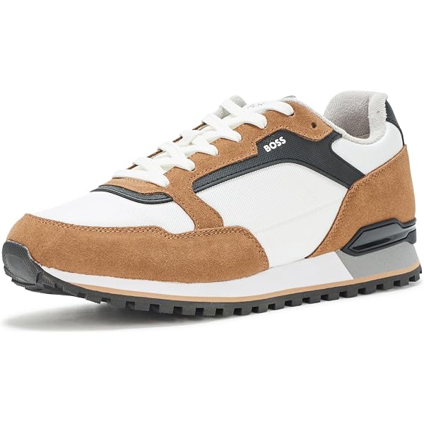 Men\'s Hugo BOSS Leather Harbour Moccasin Orange/White/Tan Size 9 Amazon.com | Hugo Boss Driver Grain Leather Moccasins Light  main image 3
