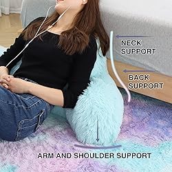 A Nice Night Faux Fur Reading Pillow Bed Wedge