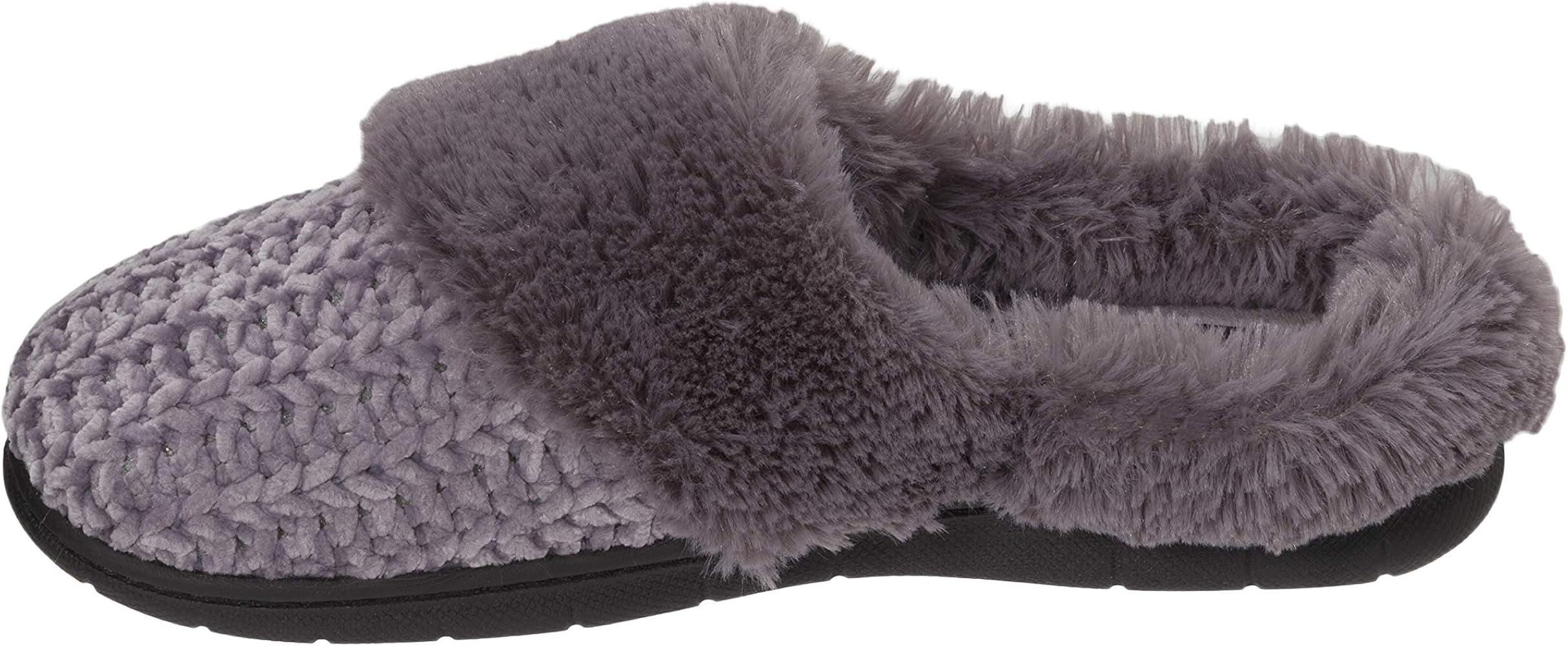 women's dearfoams chenille knit clog slippers