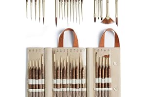 ARTIFY ART SUPPLIES Artify Extreme Detail Paint Brushes, Miniature Paint Brushes for Models & Art Painting, 20pcs Mini Small Paint Brushes for Fine Detailing with a Handbag, Acrylic,Watercolor,Oil,Models,40K