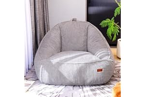 UODERS Bean Bag Chair for Adults & Kids, Giant Plush Corduroy Beanbag Sofa with Filling, Comfy Chairs with Handle for Living 