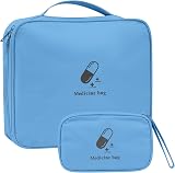 LJAPPLIED 2 Pcs First Aid Kit Bags Portable Oxford Cloth Pink Blue Small Large