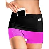 Stashbandz Running Belt, Money Belt, Insulin Pump Belt, Fanny Waist Pack, Travel Pouch, 3 Large & 1 Zipper Security Pockets, 