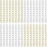 200Pcs Necklace Chain Extender for Jewelry Making 5cm Tail Extender Chain Silver and Gold Extension Tails Removable Stainless Steel Extension Chains for Necklace, Bracelet, Key Chains, Anklets