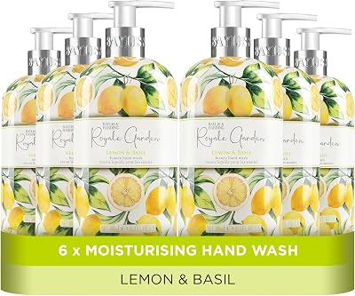 Baylis & Harding Royale Garden Lemon & Basil Hand Wash 500 ml Pack 6