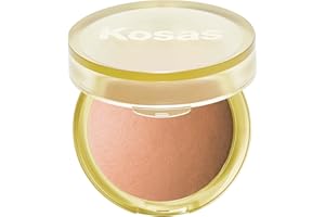 Kosas Sun Show Glowy Warmth Baked Bronzer - Contouring Powder for Cheekbones, Nose & Jawline - Enriched with Concentrated Fatty Acids - Talc-Free, Vegan & Hypoallergenic - Beachy