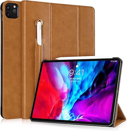 Amazon Jisoncase Ipad Pro 11 ケース Ipad Air 4 ケース Ipad 10 9インチ Ipad Air 4 ケース アップルペンシル収納 3つ折スタンド オートスリープ ウェイク レザー 第二世代 Pencil ワイヤレス充電対応 マグネット 傷防止 全面保護 11インチ10 9インチ