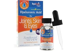 Hyalogic Synthovial Seven - Oral Hyaluronic Acid Supplement 1oz - Liquid HA Supports Skin, Eye, and Lip Hydration - Vegan, Gluten Free 1 Ounce