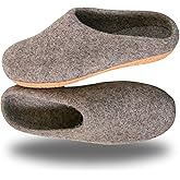 Luxurious Handmade Merino Wool Slippers – 100% Natural, Breathable & Cozy House Shoes for Men & Women – Non-Slip Rubber or Leather Sole – Warm, Durable & Odor-Resistant – Multiple Colors & Sizes