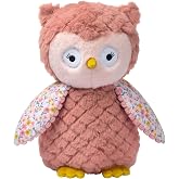 Lambs &amp; Ivy Little Garden Textured Floral Plush Owl Stuffed Animal Toy | Twiggy Stands Approx 10 inches Tall and Her Embroidered Face Makes Her Safe for All Ages