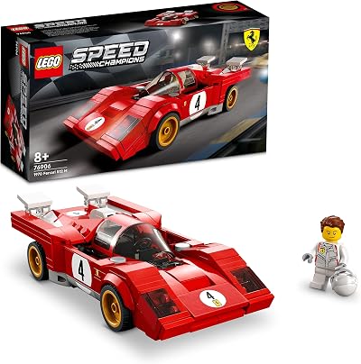 LEGO Speed Champions 1970 Ferrari 512 M Race Car 76906 Red w Minifigure