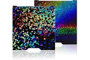 WEFUIT 355X346 H2D Build Plate for Bambu Lab h2d 3D Printer, 3D Printer,Double Sided Spring Steel Shet Removable Platform for Bambu Lab H2D Combo/H2D Laser Full Combo/AM2 Pro(PEY-Circle+PEY-Starry)