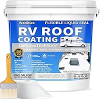 RV Roof Coating White, Wadities Waterproof Solar Reflective Sealant, Flexible RV Roof Sealant for Campers, Trailers, Motorhom
