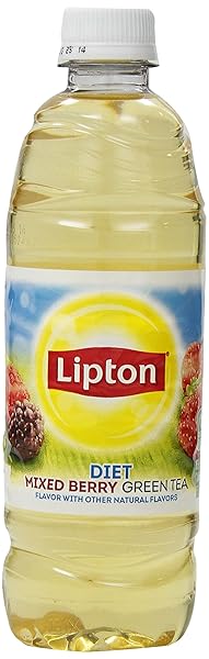 LIPTON DIET MIXED BERRY GREEN TEA, 16.9 FL OZ BOTTLES (PACK OF 12)