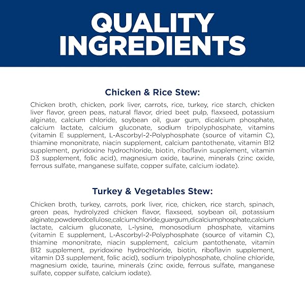 HILL’S SCIENCE DIET SENSITIVE STOMACH & SKIN, ADULT 1-6, STOMACH & SKIN SENSITIVITY SUPPORT, WET DOG FOOD, VARIETY PACK: CHICKEN, TURKEY STEW, 2.8 OZ POUCH, CASE OF 12