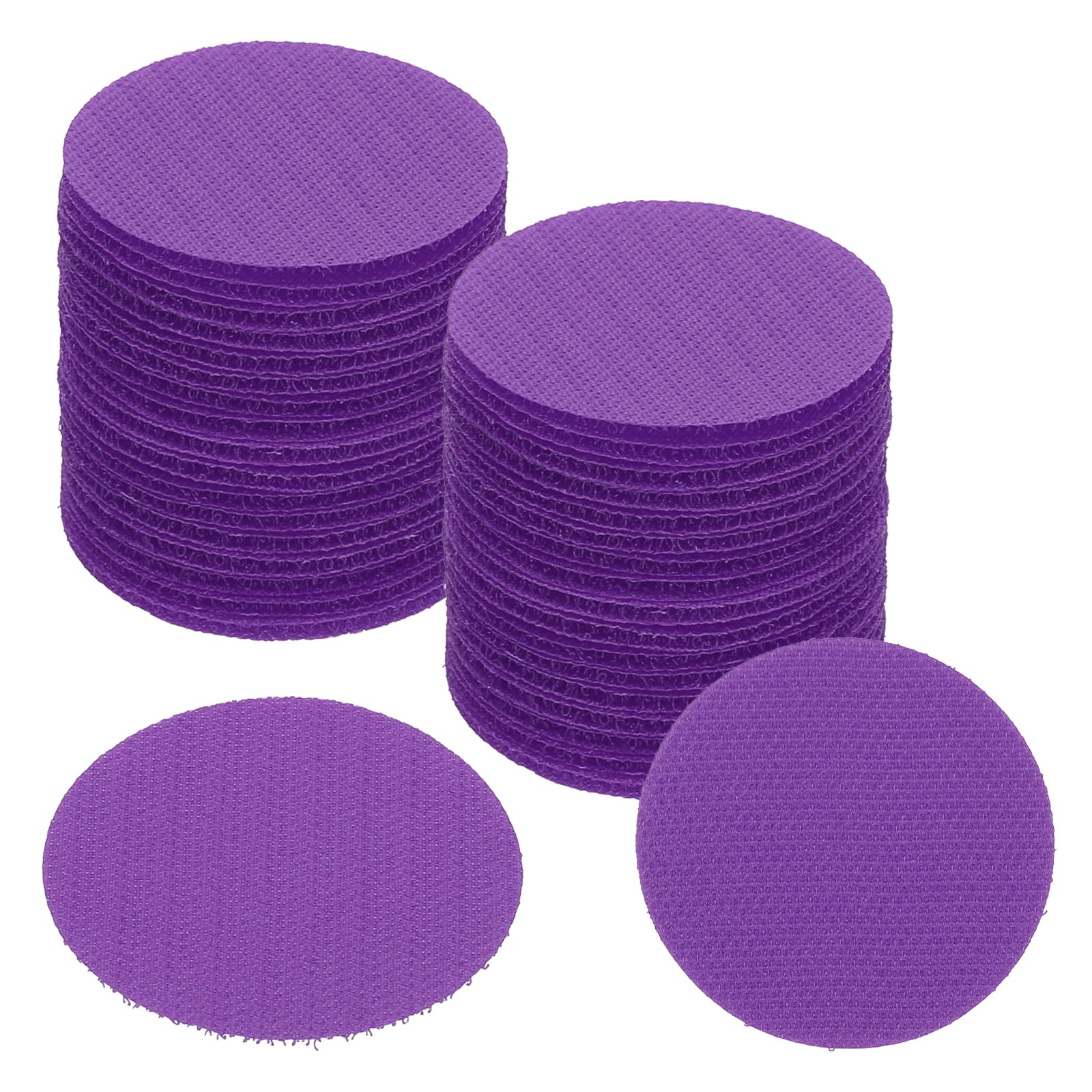 PATIKIL 2" Carpet Spot Markers, 50Pcs Circle Dot Markers Hook and Loop Carpet Spots for Decoration Elementary Preschool Teacher, Purple
