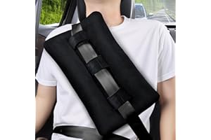 BEYOUDO Seat Belt Pillow Post Surgery, Heart Pillows for After Heart Surgery Recovery, Chest Port Pacemaker Pillow for Chemo Patients Seatbelt, Gifts for Women After Hysterectomy (Black)