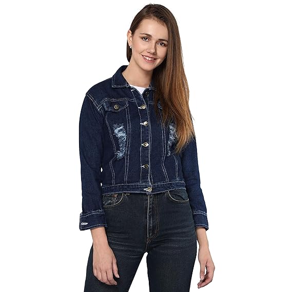 cropped denim jacket ripped