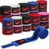 Jenaai 10 Pairs Boxing Hand Wraps 180 Bulk for MMA Kickbox | Elastic 180 Inch Wrist Protection for Muay Thai Kickboxing, Bulk Prizes Pack Hand Wraps for Men Women Martial Arts
