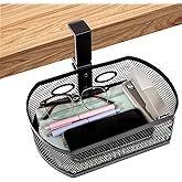 FdcZeyxior Under Desk Storage Drawer Organizer, Clamp on Under Table Shelf Hanging Desk Mount Tray Attachable Drawer Basket for Home Office Desktop Clutter Management Space Saving