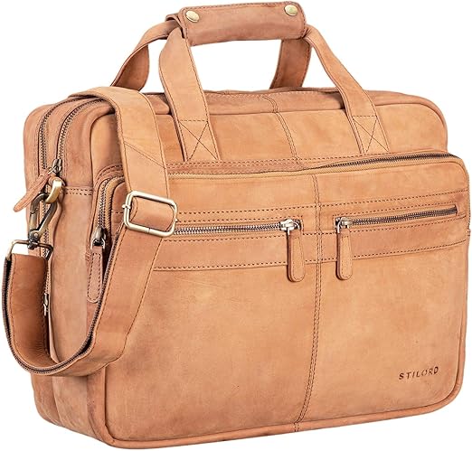 STILORD 'Elias' Borsello Uomo Tracolla Pelle Grande Borsa tracolla pelle vintage Borsa studente