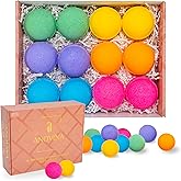 Anovina Natural Bath Bomb Gift Set for Women – Clean Luxury Bathbombs with Essential Oils – Non-Toxic Organic Bath Bombs for Relaxation – All Natural Bath Spa Gifts for Women