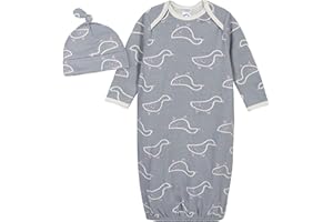 Grow by Gerber Baby-Girls Organic 2-Piece Gown and Cap SetSleepers