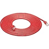 Amazon Basics Snagless RJ45 Cat-6 Ethernet Patch Internet Cable - 15-Foot, Red, 5-Pack