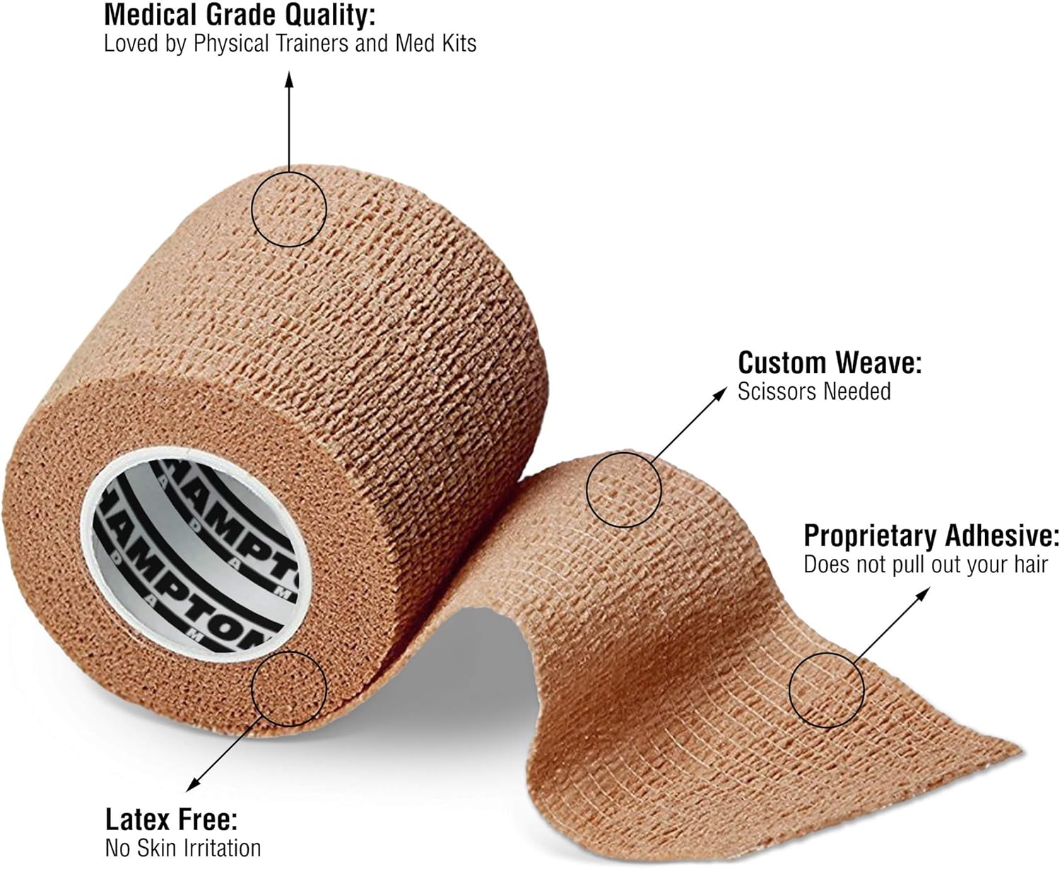 (14-Pack) 2” x 15 FT | Self Adhesive Non Woven Bandage Wrap – Breathable Self Adherent Wrap for Pets - Athletic Elastic Cohesive Bandage for Sports Injury: Ankle, Knee & Wrist Sprains (Rainbow): Health & Personal Care