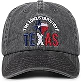 InnoBeta Texas Gifts for Men, Texas Proud Hat, Adjustable Vintage Baseball Cap Washed Cotton Embroidered Hat