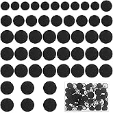 Oruola 50pcs Upholstery Buttons for Tufting,Black Tuxedo Buttons,3 Sizes of Satin Buttons for Suits Gowns Blouses Tuxedo Sweaters Fabric Buttons,18 mm 7/10In,15 mm 5/8In,11.5 mm 9/20In Black Buttons