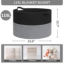 INDRESSME 115L Extra Large Cotton Rope Blanket