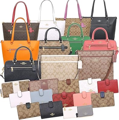 Amazon コーチ Coach 21 福袋 バッグ 財布2点セット 中身が見えるコーチ超売筋厳選 バッグ 財布 新春 レディース ブランド アウトレット品 ブランド 並行輸入品 B2シグネチャー トート セット ショルダーバッグ