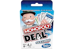 Monopoly Deal Quick-Playing Card Game for Families, Kids Ages 8 and Up and 2-5 Players