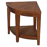 Bare Decor Hanna Corner Spa Stool in Solid Teak