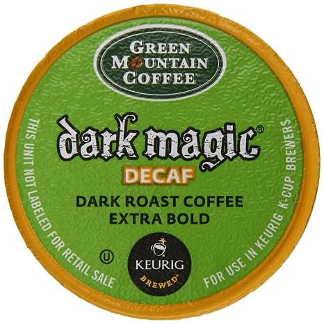 Green mountain coffee Dark Magic decaf Dark roast Extra bold k-cup packs 12ct (099555085327)
