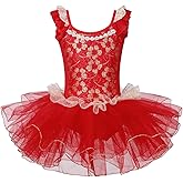 Girls Skirted Leotards Ballet Dance Tutu Princess Dress Ballerina Costumes 3-8Y