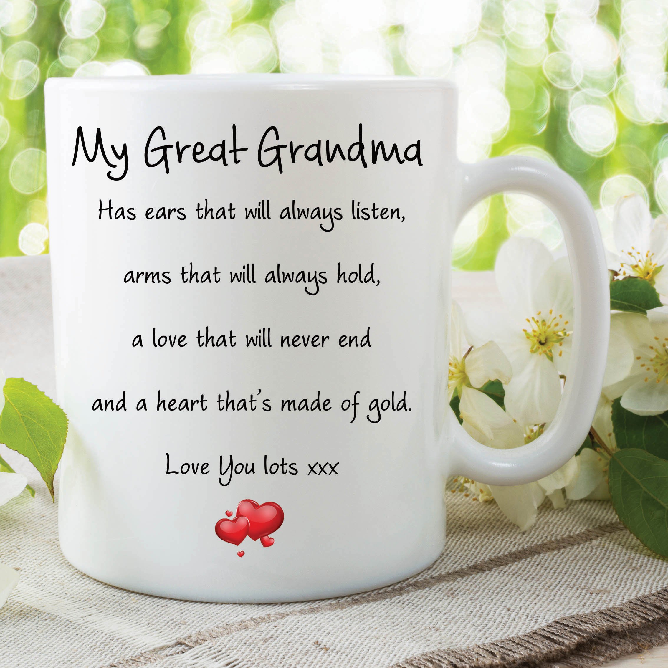 Great Grandma Mug Love You Lots Heart of Gold Birthday Gift Christmas WSDMUG587
