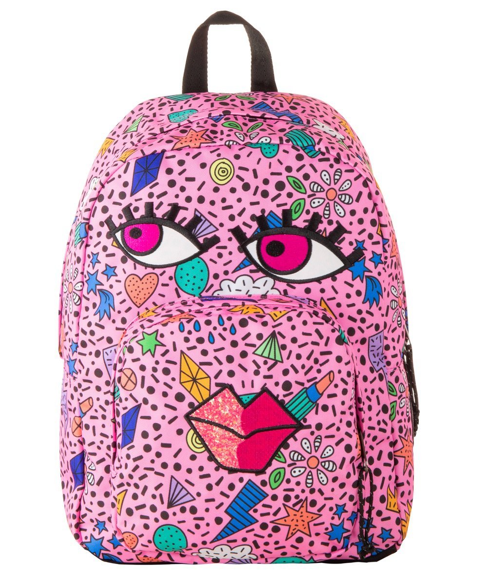Zaini Casual Zaino Ollie Face Fantasy Pink Colore Rosa 206001855-434 invicta  urban-earth.co.uk