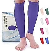 Doc Miller Compression Calf Sleeve for Men & Women, Premium Medical Grade, 15-20mmHg Graduated Support for Running, Calf Tear, Shin Splints, Knee High, Calf Sleeves, 1 Pair