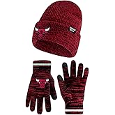 Ultra Game Youth NBA Official Super Soft Winter Beanie Knit Hat with Extra Warm Touch Screen Gloves