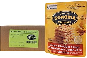 Sonoma Creamery, Bacon Cheddar Crisps, 6 X 64g
