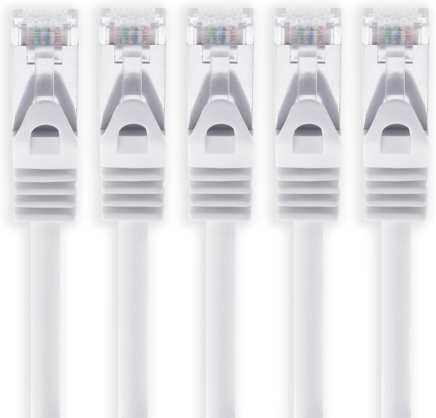 1aTTack.de 7.5m, white, 5 pieces CAT.7 network cable Sftp (raw cable) patch cable (SET) 10000Mbit/s