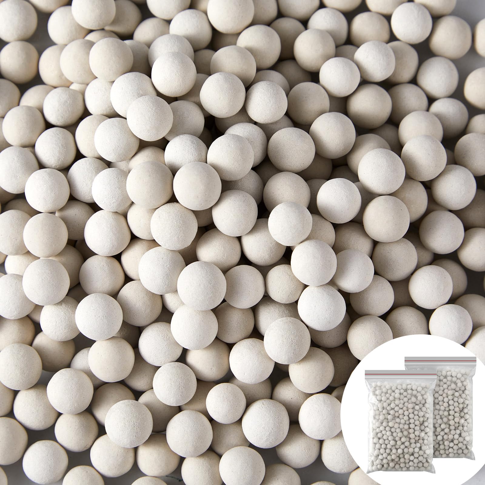Photo 1 of Leumoi 6.6 lbs Refill Condensate Neutralizer 9-10 mm Condensate Neutralizes Balls Acidic Water Increases Alkalinity Waste Liquid Neutralizer Condensing Water Heater Neutralizer Filler(2 Bag)