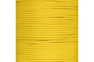 PARACORD PLANET 10 20 25 50 100 Foot Hanks and 250 1000 Foot Spools of Parachute 550 Cord Type III 7 Strand Paracord (FS Yellow 100 Feet)