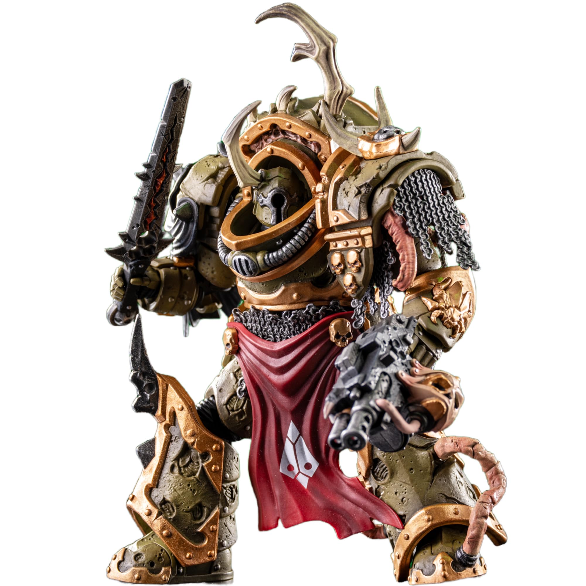 TOYVERSE JOYTOY 1/18 Action Figure Warhammer 40,000, Death Guard Blightlord Terminator 3 with Combi-Bolter and Bubotic Blade, Mobile Joints Character Model, 14.2 cm, 15 Years and Older