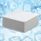 Kehangte Cooling Cube Pillow for Side Sleepers, Square Memory Foam Side Sleeper Pillow Firm Soft Double-Sided Supportive, Support Head Neck Shoulder for Pain Relief Cervical Pillow, 12"x12"x5"